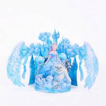 1pc Blue Dreamy Ice Princess 3D Pop-Up Greeting Card, Birthday Card, Home And Party Atmosphere Decorative Items, Wedding Gift Card, Surprise Gift For Friends, Gift For Mother, Gift For Girlfriend, Suitable For Valentine's Day