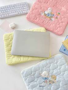 Quilted Cloud Bear Embroidered Laptop Sleeve, Fits 11" And 13" Devices. Laptop Bag, Laptop Case, Laptop Protective Cover, Laptop Protective Sleeve, Water-Resistant Portable Travel, Men's Laptop Bag - Multicolor - View 8