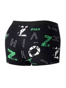 4 件装男士内裤，运动平角内裤，舒适平前短裤，适合青少年 - 彩色 - 查看 3