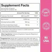 FLO Ovarian Health Support - Hormone Balance For Women, Supplement With DIM, Myo & D-Chiro Inositol, Folic Acid - Supports Healthy Ovulation, Cycle Regularity - 30 Servings - Viên nang hỗ trợ sức khỏe buồng trứng (Gói 1 viên) - Xem 5