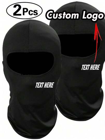 [Multiple Colors Bandana Mask] Customized Full Mask Bandana, Polyester & Spandex, Multiple Colors, Machine & Dry Washable, Sports & Outdoor Cycling Gear, Men's Balaclava With Company Logo & Slogan, Various Styles & Designs