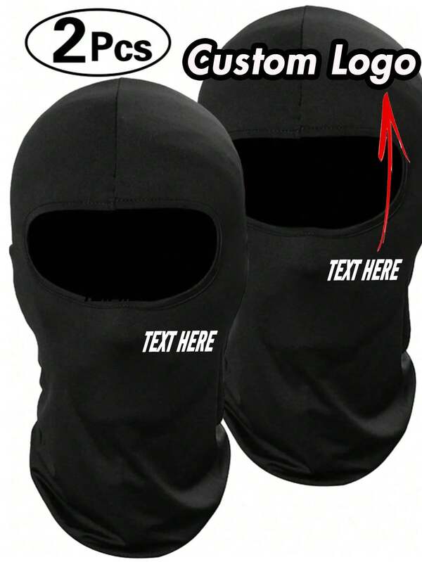 [Multiple Colors Bandana Mask] Customized Full Mask Bandana, Polyester & Spandex, Multiple Colors, Machine & Dry Washable, Sports & Outdoor Cycling Gear, Men's Balaclava With Company Logo & Slogan, Various Styles & Designs