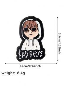 1 pieza Broche con diseño de personaje divertido, accesorio de moda y regalo para mujer - Multicolor - Ver 4