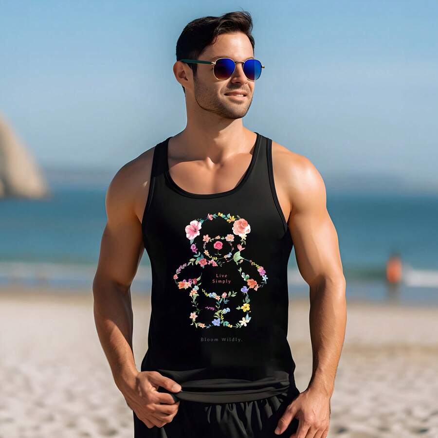 CAMISETA OLIMPICA DEPORTIVA GYM URBAN CASUAL OSOS URBANOS CALACAS CHIDAS ANIME ROCK OH412 - Negro - Ver 1