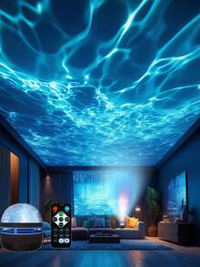 1pc Northern Lights LED Projector Night Light, USB Powered Multi Colour Northern Lights Light Projector With Remote Control, Adjustable Brightness, Bedroom Decoration LED Lights For Party, Bedroom Ambience Decoration, Perfect Gift Choice