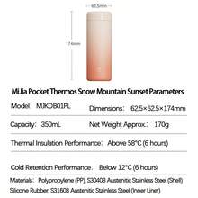 Xiaomi 保溫杯350ml 316不鏽鋼便攜式水杯 男女通用簡約設計 保熱保冷雙功能 車用辦公隨身茶杯 漸變色 - 漸層色 - 查看 6