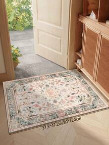 1 Stück hellrosa Wohnzimmer Großer Teppich, bohemian-retro Stil, Flaumiges Material mit 10mm Dicke, weich und angenehm anzufassen, leicht zu pflegen, wasserfest und fleckabweisend, rutschfeste Rückseite, Teppich für Lobby, Schlafzimmer, Wohnzimmer, Badezimmer, Küche, Esszimmer, Büro, Raumdekoration und Fußmatte, für Feiertage.