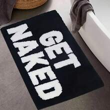 1 Modern And Simple Letter Pattern Floor Mat, Imitation Cashmere Material Is Super Absorbent, Machine Washable And Non-, Suitable For Hallway/Entrance/Kitchen/Living Room/Bedroom Christmas Decor Kitchen Rug - Multicolor - View 3