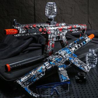 unilabo 2025 M416 Lanzador de agua eléctrico, construcción recargable y duradera de alta velocidad, kit de salpicaduras de verano para juegos en la piscina, diversión en el patio trasero y desafíos familiares (sin munición incluida)