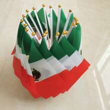 5/15pcs Mexico Hand Wave Flags + 5pcs Cross-Hole Transparent PVC Plastic Suction Cup - Portable, Reusable, Easy To Install - Perfect For Office, Car Decor, Wall Decor, Home Decor, Sports Games & Outdoor Events - Vibrant Colors, Durable Material - Multicolor - View 6