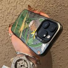 Nuevo Estilo de Fantasía Anime Chico en Verde Cool Li Siyaoran Funda para Teléfono para Apple  16 16e 15 14 13 12 11 Pro Max X XR XSMAX 8 7 e Plus Color Plata Mate Carcasa Dura Creativa Personalidad - Negro - Ver 6