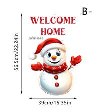 Christmas Window Stickers, Cute Santa Claus Snowman Glass Window Decals Door Stickers Decoration, Suitable For Holiday Christmas Nursery Playroom Bedroom Classroom Kindergarten Wall Stickers Room Decor Wall Sticker Wall Decor Home Decor Christmas Decorations Christmas Decorations Home