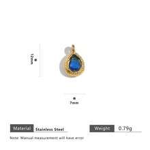 5个不锈钢金色多色玻璃水晶水滴吊坠，DIY耳环、手链饰品制作材料，女士饰品配件，DIY手工饰品 - 水滴吊墜 - 查看 18