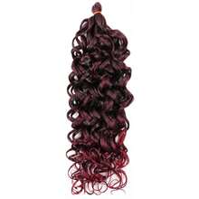 Păr croșetat Ocean Wave 18/24 inch 6 pachete păr croșetat cu onduleuri adânci păr sintetic creț împletit croșetat