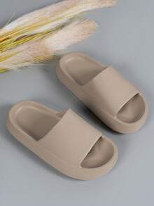 Kids' Fashion Slippers, Soft Thick-Soled Children's House Slippers For Beach, Pool, Shower, Comfortable Indoor/Outdoor Toddler Sandals - Khaki - View 5