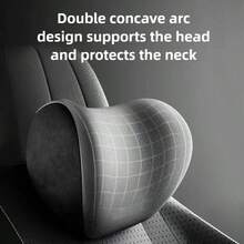 Sports Style Car Seat Headrest & Lumbar Pillow, Polyester Fabric Neck Support Breathable Comfortable Relaxation, Suitable For Office Chair, Fits German, French, Italian, Japanese, Korean, American Car Models