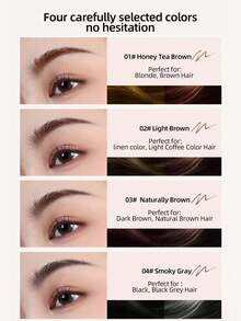 Amortals 二合一眉笔，带刷头 - 防水、防汗、持久、不晕染，1.5毫米超细顺滑旋转笔尖及螺旋刷头 - 适合初学者和专业化妆师 - 适用于冬季、夏季、春季、秋季、感恩节、万圣节、圣诞节、毕业典礼、生日、节日等各种场合 - 灰色 - 查看 6