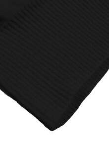 ii Asymmetric Shoulder Casual Women Sweater With Stylish Design - Black - View 9