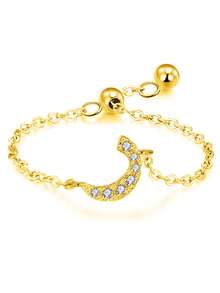 ESBERRY 1枚925纯银简约优雅阿拉伯字母可调节戒指，适合作为结婚、生日或母亲节礼物送给女性。 - 字母戒指 - 查看 43