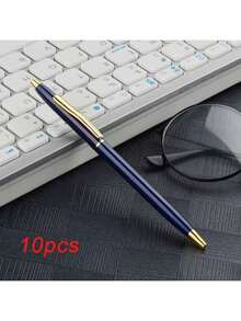 1/10pcs Fashion Metal Ball Pen, Engraved Text, Red, Black, Blue, Silver 4 Color Metal Ballpoint Pen, Twist-Out Refill, Clip For Easy Carrying, Personalized Gift For Students, Family, Friends, Doctors, Colleagues, Guests, Suitable For Teacher's Day, Halloween, Christmas, New Year, Wedding, Anniversary, Office & School Supplies,Office Decor - A - View 14