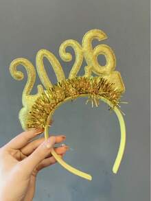 1个/3个/4个装饰发箍，2026新款装饰发饰发箍，适合新年、除夕、圣诞节、节日装饰，适合派对、聚会，发带，发箍，女士头饰 - 彩色 - 查看 7