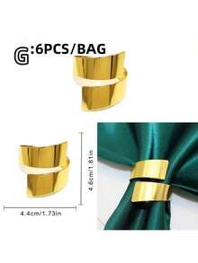 1 قطعة/6 قطع/12 قطعة من حلقات المناديل الإبداعية، حاملات المناديل الزخرفية لعيد الميلاد، الحياة الريفية، الزفاف، المطعم، الفندق، عيد الحب، الولائم، طاولات البوفيه، مستلزمات الحفلات، ديكور طاولة المطبخ المنزلي