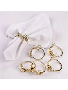 1 قطعة/6 قطع/12 قطعة من حلقات المناديل الإبداعية، حاملات المناديل الزخرفية لعيد الميلاد، الحياة الريفية، الزفاف، المطعم، الفندق، عيد الحب، الولائم، طاولات البوفيه، مستلزمات الحفلات، ديكور طاولة المطبخ المنزلي