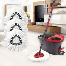 Spin Mop Head For O-Cedar Spin Mop Refill, EasyWring Spin Mop Microfiber Refill, Easy Cleaning Mop Head Replacement 3 Pack - 白色 - 查看 2