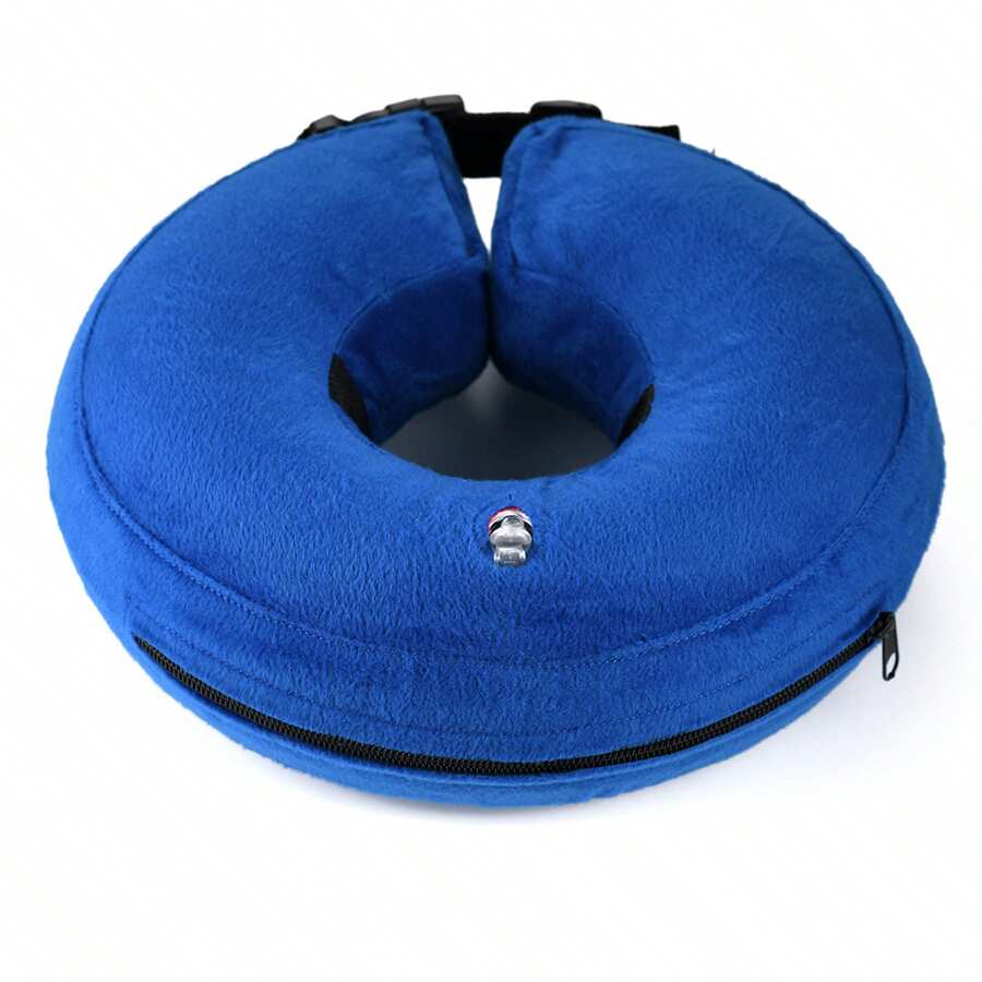Rofusn Inflatable Dog Cone Collar Alternative, Soft Dog Cone For Small Medium Large Dogs And Cats, Neck Recovery Donut Collar After Surgery, Blue