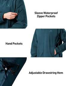 CAMELSPORTS - chamarra impermeable de softshell para hombre, chamarra cortavientos con capucha ligera para senderismo al aire última intervensión - Azul1 - Ver 3