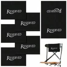 46*30cm Black & Gray Chair Back Seat Reservation Card - Pre-Ordered For Restaurant, Wedding, Various Holiday Parties, Fabric Reserved Sign - Multicolor - View 11