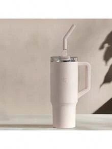 Xiaomi Cốc giữ nhiệt chân không bằng thép không gỉ 1L, dung tích lớn, cốc đựng nước nóng/lạnh có thể tái sử dụng, chất liệu tốt cho sức khỏe, màu hồng Sakura - Hoa anh đào màu hồng - Xem 1