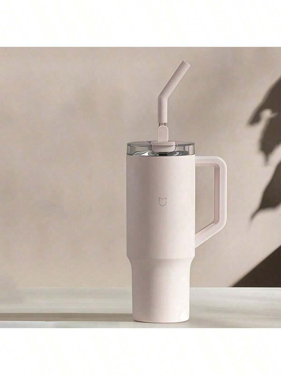 Xiaomi Cốc giữ nhiệt chân không bằng thép không gỉ 1L, dung tích lớn, cốc đựng nước nóng/lạnh có thể tái sử dụng, chất liệu tốt cho sức khỏe, màu hồng Sakura - Hoa anh đào màu hồng - Xem 1