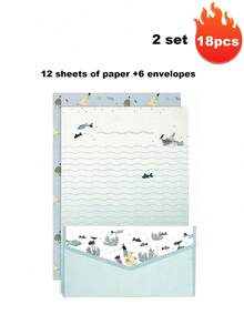 6 piezas de papel de papelería + 3 piezas de sobres, set de papelería, set de papelería creativa, fresca y minimalista, sobres florales exquisitos, papel de forro con estampado floral dulce, adecuado para invitaciones, regalos, saludos festivos, múltiples estilos, esencial para volver a la escuela - Multicolor - Ver 23