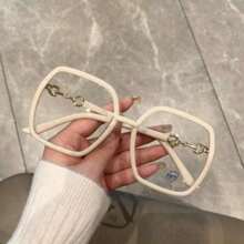 1 Cặp kính mắt nữ gọng vuông màu đen, gọng kính thời trang, tròng kính trong suốt, kiểu dáng đa năng. - Nhiều màu - Xem 8