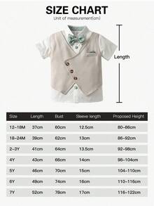 Handsome Boys' Tuxedo Suit Set, Wedding Page Boy, Birthday Party Gentleman Outfit - White - View 8