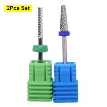 Easy Nail 1/2 piezas Brocas de carburo profesionales XXF de 3/32" 5 en 1, brocas de acero de tungsteno de alta gama, brocas para cutículas que eliminan rápidamente para manicuristas, salón de uñas, manicura, pedicura, pulido de gel - Multicolor - Ver 8