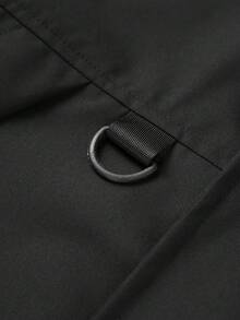 Chaqueta con capucha con cremallera, casual, deportiva y ligera para exteriores, tallas grandes, para primavera/otoño - Blanco y Negro - Ver 4