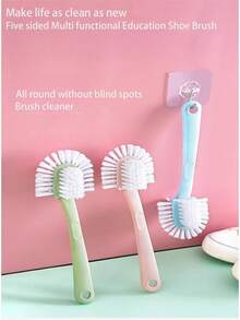 5-In-1 Durable Shoe Brush, Household Shoe Cleaning Tool, Won't Damage Bristles, Multi-Functional Shoe Scrubber (Upgraded Version)