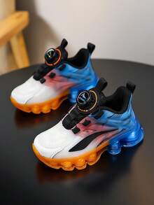 Teenagers Boys Girls Fashion Chunky Sneakers, Soft & Comfortable Rotary Buckle Easy On/Off, Comfortable Lining, Non-Slip & Durable, Suitable For School, Students, Sports, Casual Wear - Multicolor - View 5