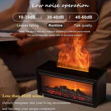 SULVGO Difusor e umidificador de óleos essenciais para lareira - Difusor ultrassônico de aromaterapia com LED de 7 cores e temporizador para quarto, casa e escritório