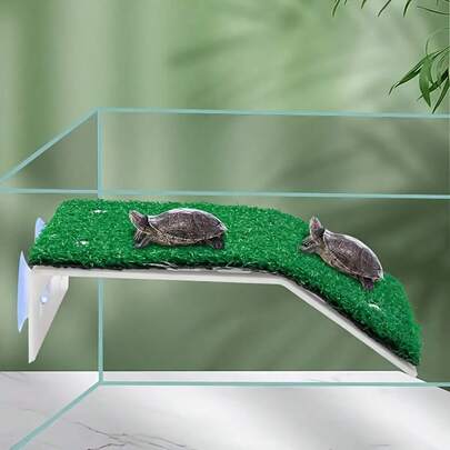 1pc Turtle Sunbathing, Drying, Resting Area, Small Suction Cup Climbing Ladder, Aquarium Decor