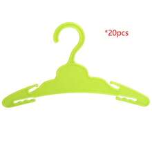 MSYO 20pcs/Set Mini Doll Clothes Hangers, 5 Colors Available, Fashion Doll Clothing Accessories