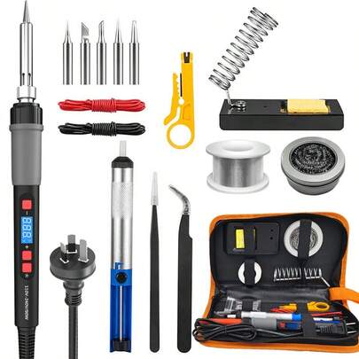 ilibilib ILIBILIB Electric 90W W/Auto Sleep Soldering Iron Kit Solder Welding Tool Stand Adjustable Temperature