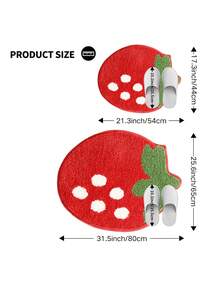DAJIANG 1pc Flocked Bathroom Mat Carpet, Unique Fruit Pattern (Cherry, Strawberry), Fresh Style Area Rug, Doormat, Non-Slip TPR Bottom, Soft & Absorbent, Suitable For Bathroom, Shower, Kitchen, Living Room, Dorm, Dining Room, Home Decor, Holiday Decoration, Thick & Fluffy, Autumn/Winter, Halloween, Thanksgiving Christmas Decor Kitchen Rug - Multicolor - View 14