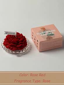 1 Peony Shaped Candle As A Gift For Female Friends, Colleagues, And Classmates, An Aesthetic Fragrance Candle