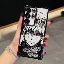 Funda de teléfono de anime masculino G-Ghoul de ojos rojos de moda para Samsung Galaxy A73 A56 A55 A54 A53 A52 A51 A36 A35 A34 A33 A32 A26 A24 A23 A22 A16 A15 A14 A13 A12 A06 A05s 4G 5G con marco electrochapado y cubierta trasera transparente anti-caída - Mezcla de colores - Ver 9