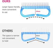 Larbois Dle Grip Nail Brush, Fingernail Scrub Cleaning Brushes For Toes And Nails Cleaner Pedicure Brushes For Men And Women