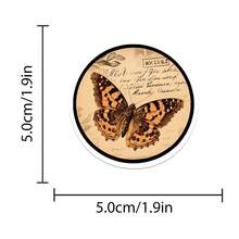 50PCS Vintage Faded Aesthetic Stickers For Scrapbook Journaling Water Bottles Laptop Scrapbooking Supplies Kit Waterproof Vinyl Bullet Junk Journal Stickers For Adults Christmas School Gift Decoration - Pink - View 3