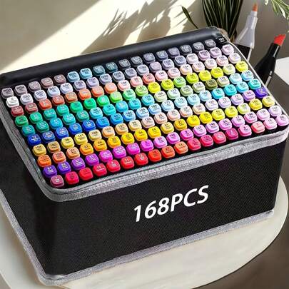 24/30/36/60/80/120PCS Colors Markers Dual Tips Permanent Art Markers Pen For & Adult, Paint Markers,Based Highlighter Pen Sketch Markers For Coloring, Sketching , Drawing,Journaling, Note Taking, Planners, School Stuff,Christmas, Valentine's Day, Birthday Gifts, And Surprise-Filled Presents